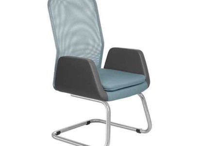 Modern Chefsessel stilvoll Gepolsterter Textil Bürostuhl blau Neuer Stuhl